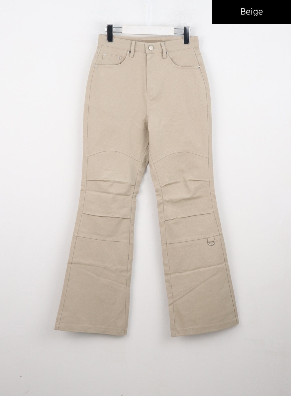 pintuck-bootcut-pants-cn306 / Beige