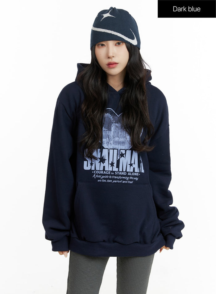 graphic-oversized-hoodie-cf415 / Dark blue