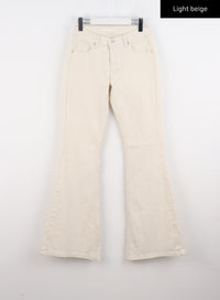 low-rise-bootcut-jeans-co313 / Light beige