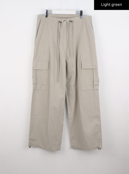 waist-string-cargo-pants-cs325 / Light green