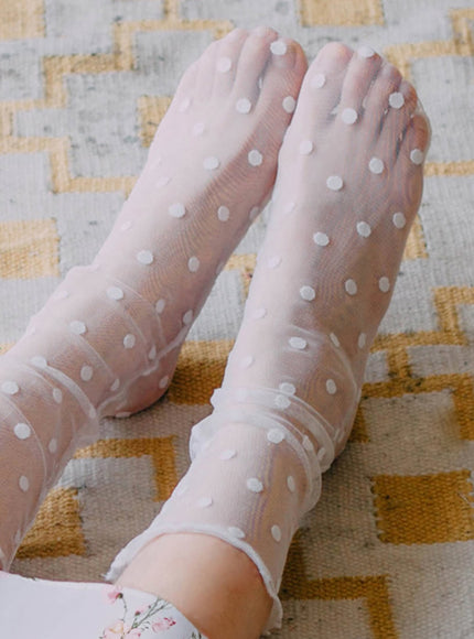 margo-dot-socks-ia529 / White