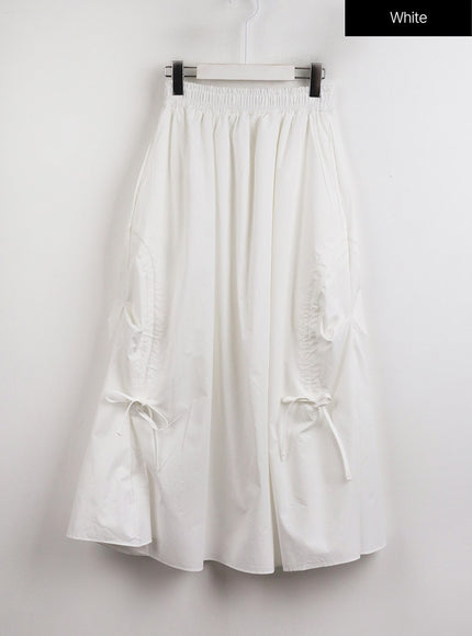 ribbon-detail-maxi-skirt-oj419 / White