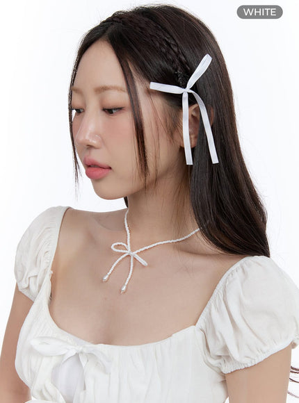 vibrant-ribbon-necklace-ig423 / White