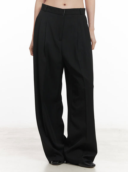 Pintuck Wide-Fit Slacks Pants CM511