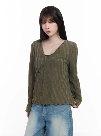 V-Neck Knit Sweater CF523