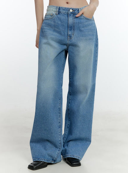 Leanne Washed Wide-Leg Jeans CF503