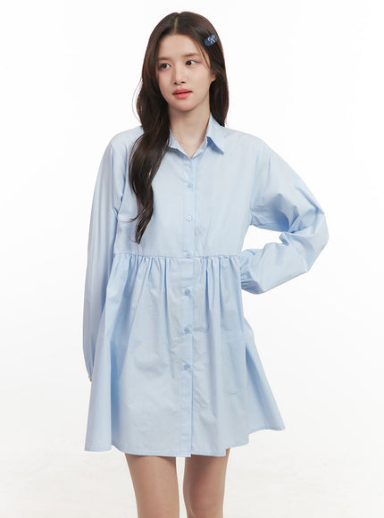 A-Line Shirt Collar Dress CJ515