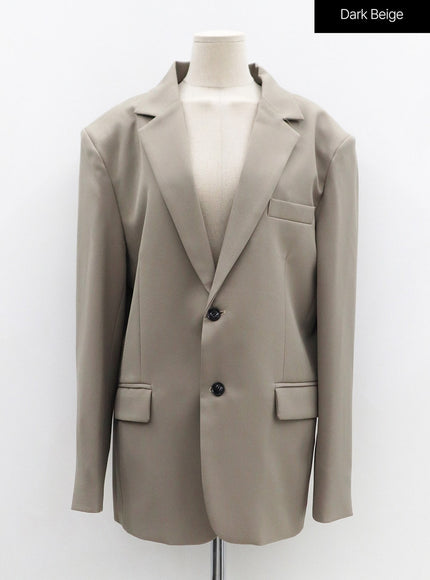 Basic Two Button Blazer with Pocket OS06