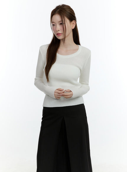 Essential Ribbed Long-Sleeve Top CF504