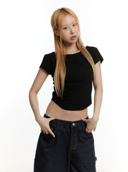 essential-backless-crop-top-cy501 / Black