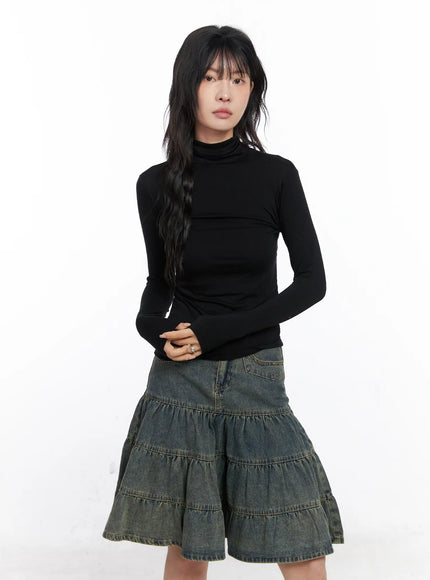 essential-turtleneck-long-sleeve-top-co507 / Black