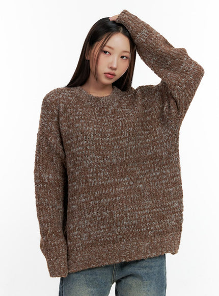 comfyday-oversized-knit-sweater-cn401 / Brown