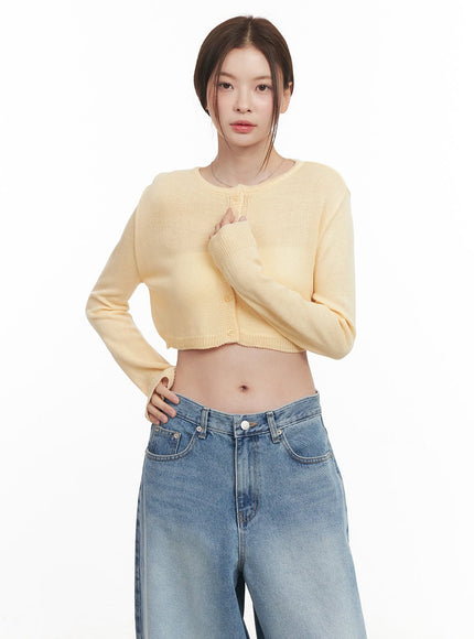 Round Neck Cropped Cardigan CM512