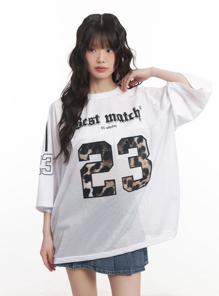 23 Oversized Leopard Graphic T-Shirt CM519