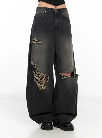 Quincy Distressed Baggy Jeans CF527