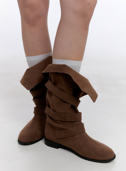 triple-buckle-suede-mid-calf-boots-cj511