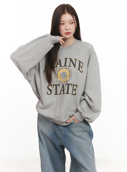 Maine Graphic Oversized Sweatshirt CM511