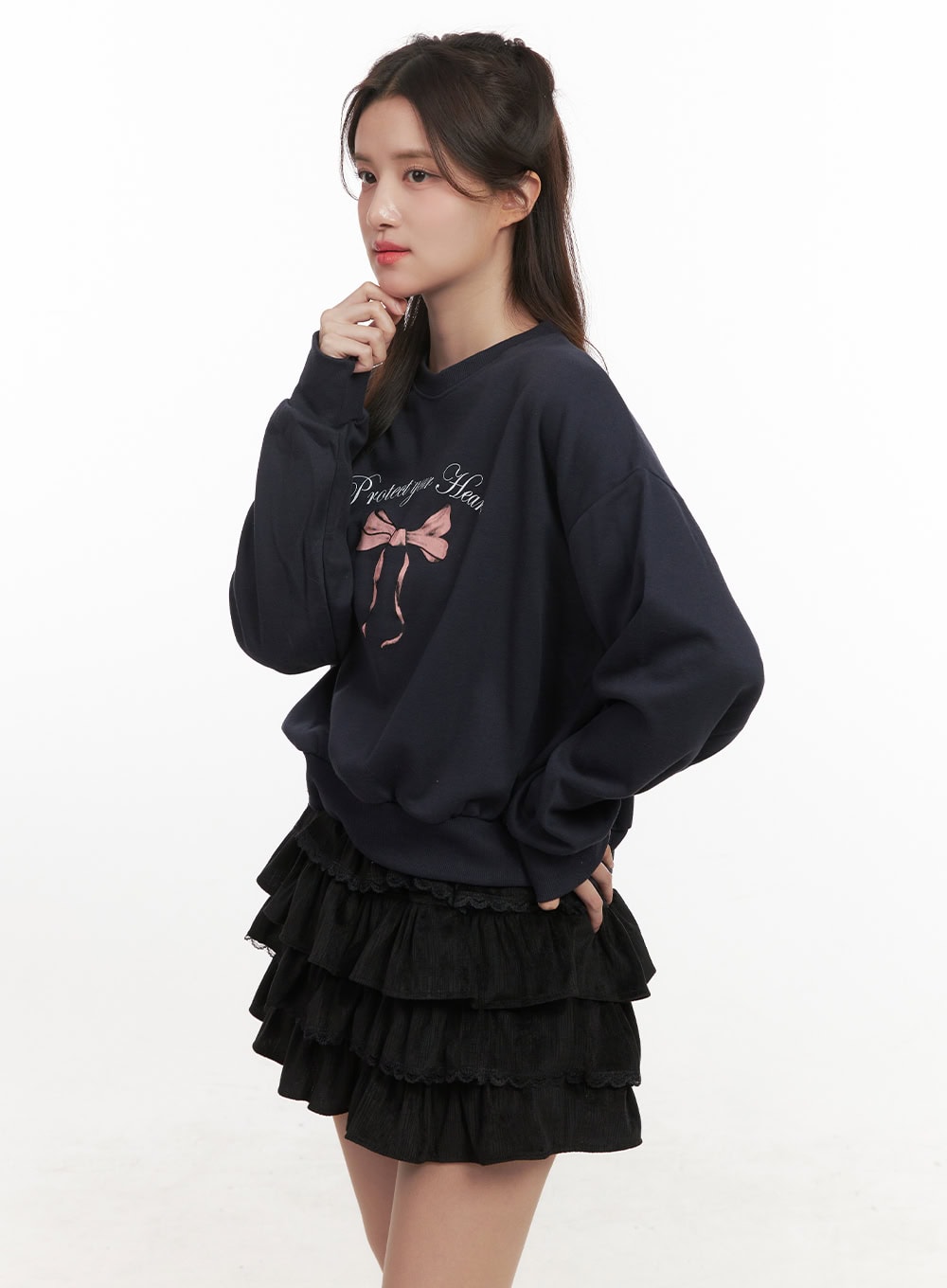 Casual Ribbon Sweatshirt CJ514