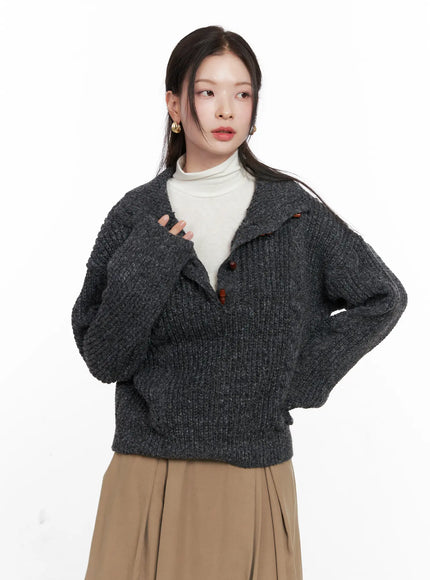 chunky-knit-pullover-co530 / Dark gray