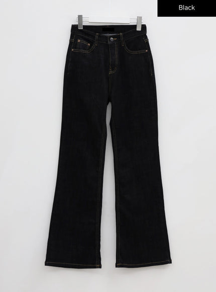 Semi Boot-Cut Raw Denim Pants CU11