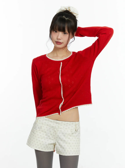 contrast-pointelle-lace-trim-cardigan-cf509