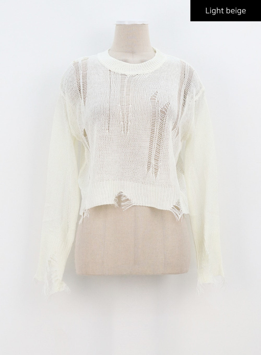 Crewneck Ripped Sweater CA307