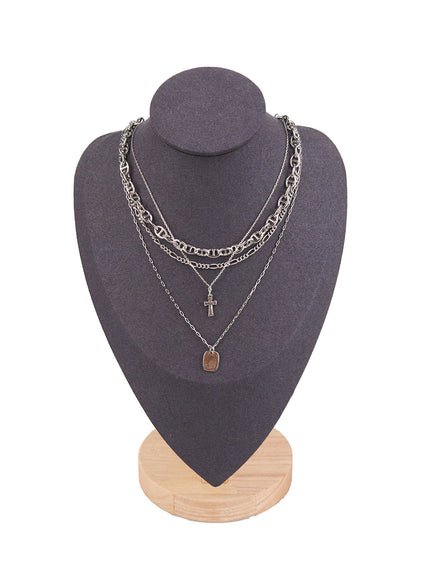 Dine Cross Four-String Necklace CJ502