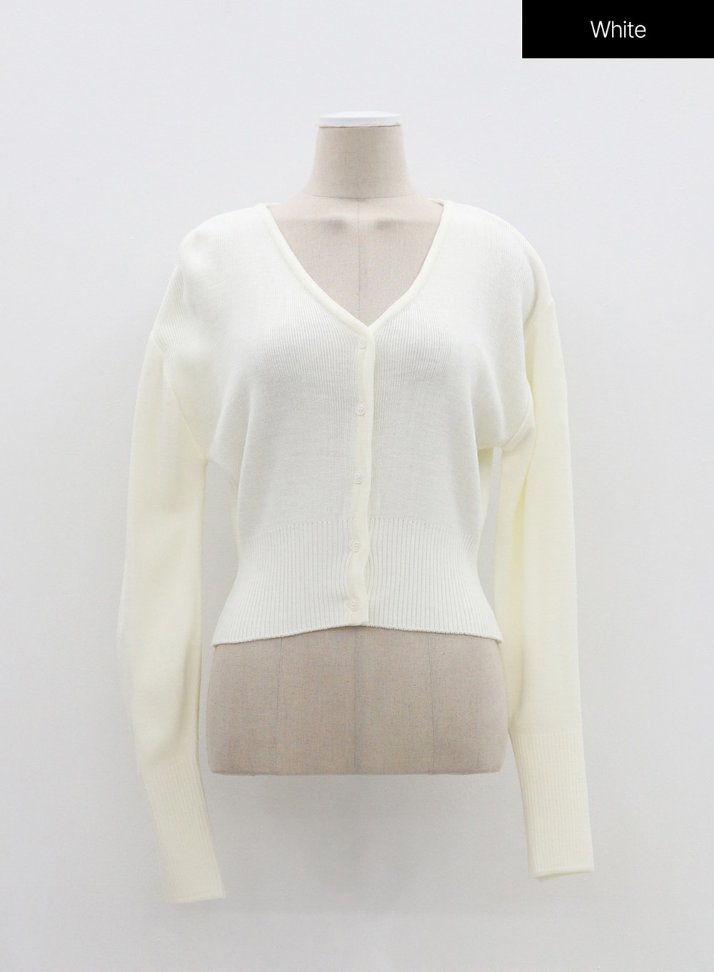 V-Neck Cropped Cardigan OM307