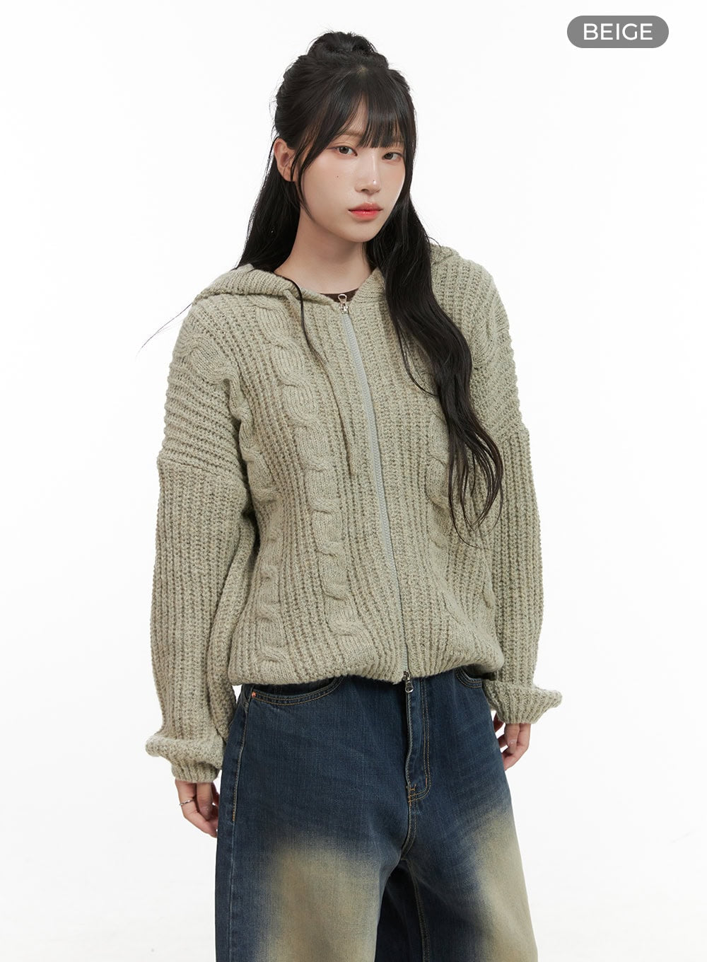 【2plan】Mayhem Cable Hood Knit e22c8e8756b21d8af9b8787717fb72