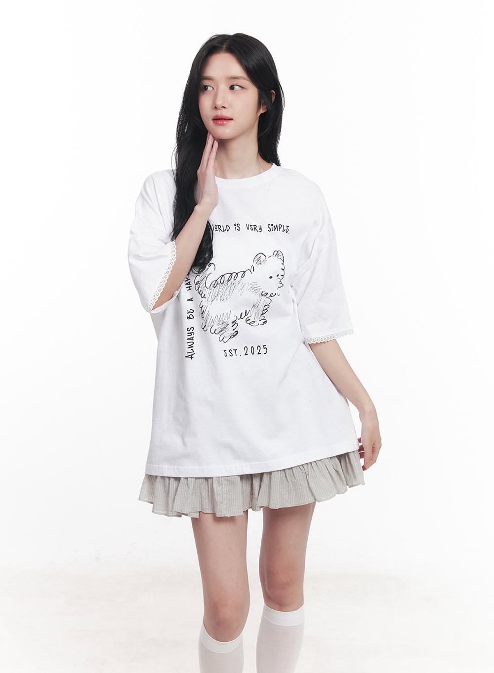lace-graphic-oversize-t-shirt-cy526