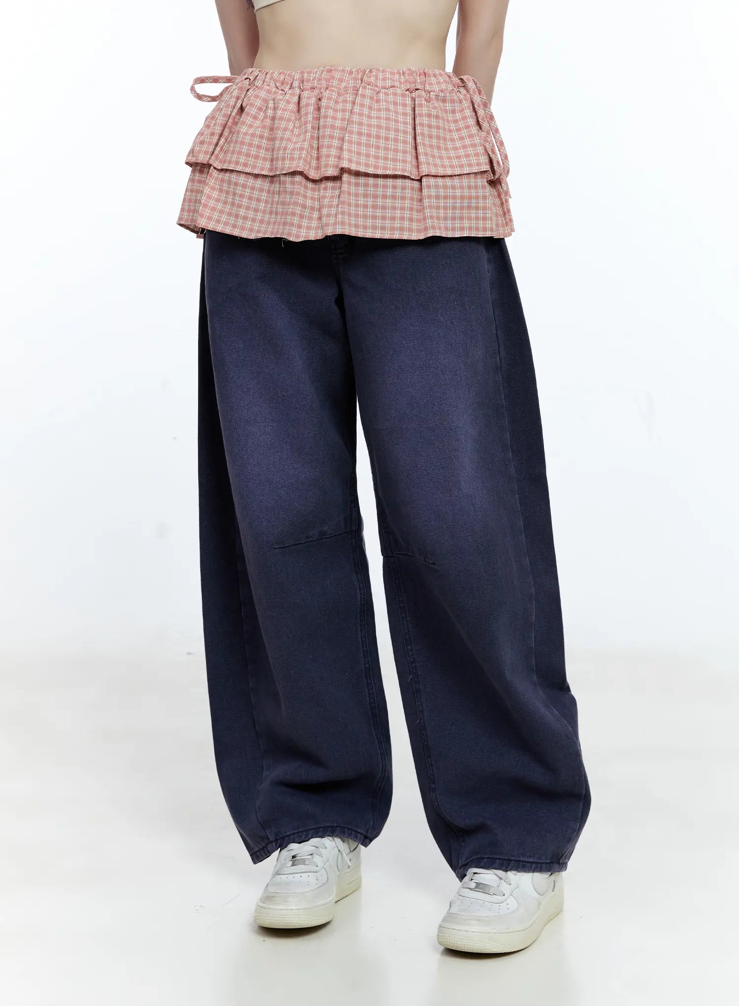 plaid-layered-wrap-mini-skirt-cg507