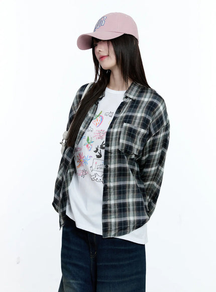 plaid-loose-fit-summer-button-up-shirt-cg511