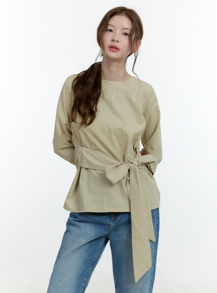 Ribbon Strap Loose-Fit Blouse CF503