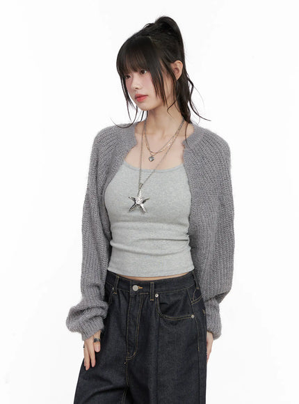 Fluffy Bolero Knit Cardigan CG518