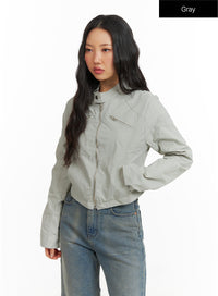 collar-pocket-jacket-cf407 / Gray