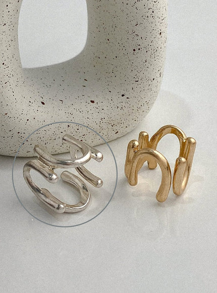orwell-bold-curve-ring-ia524 / Silver