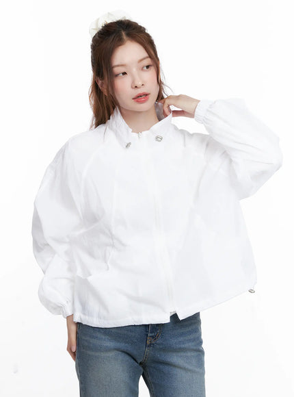 lightweight-sheer-windbreaker-jacket-cg520 / White