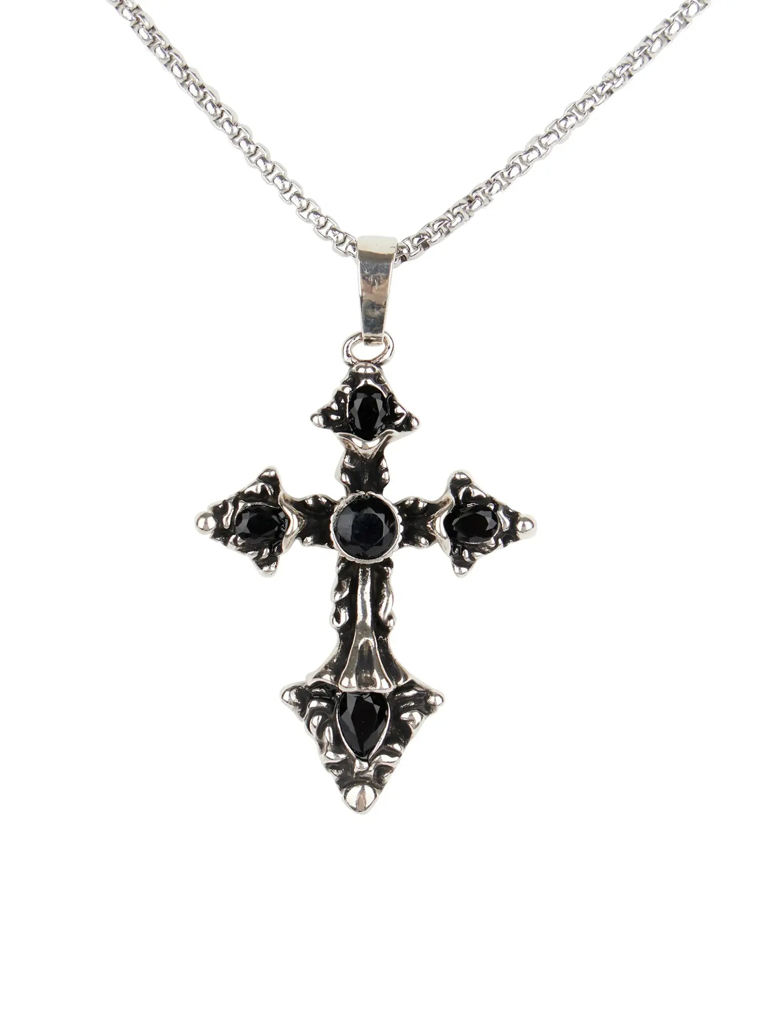 black-cross-necklace-co503
