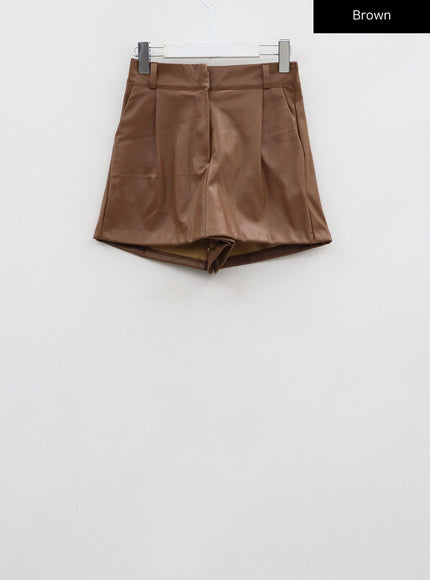 Faux Leather Shorts CD06