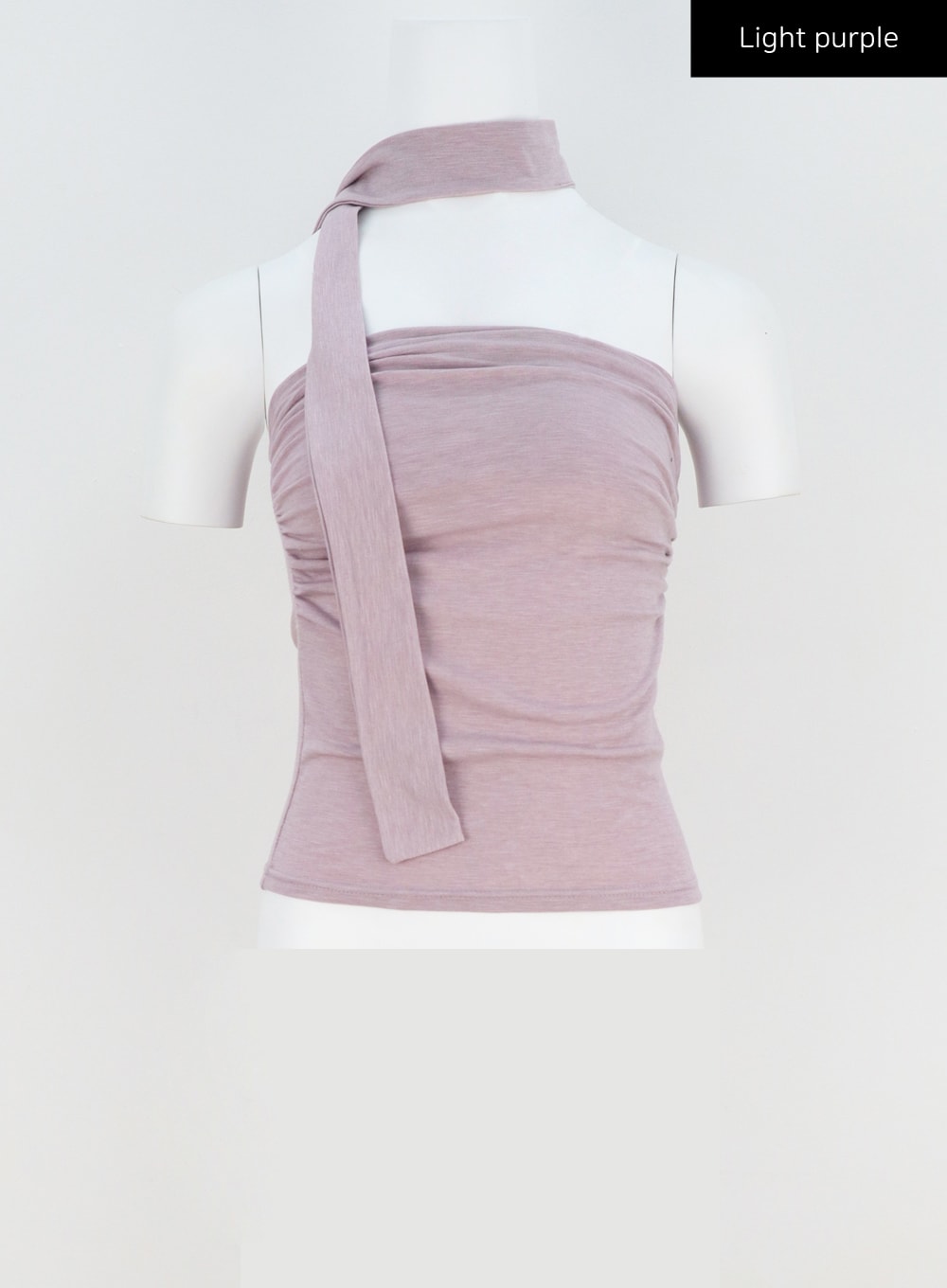 【EAST SEA】TAN TUBE-TOP SET ★TWICEのジヒョ着用アイテム！★ Ruched Tube Top With Scarf CY315 - Korean Women's Fashion