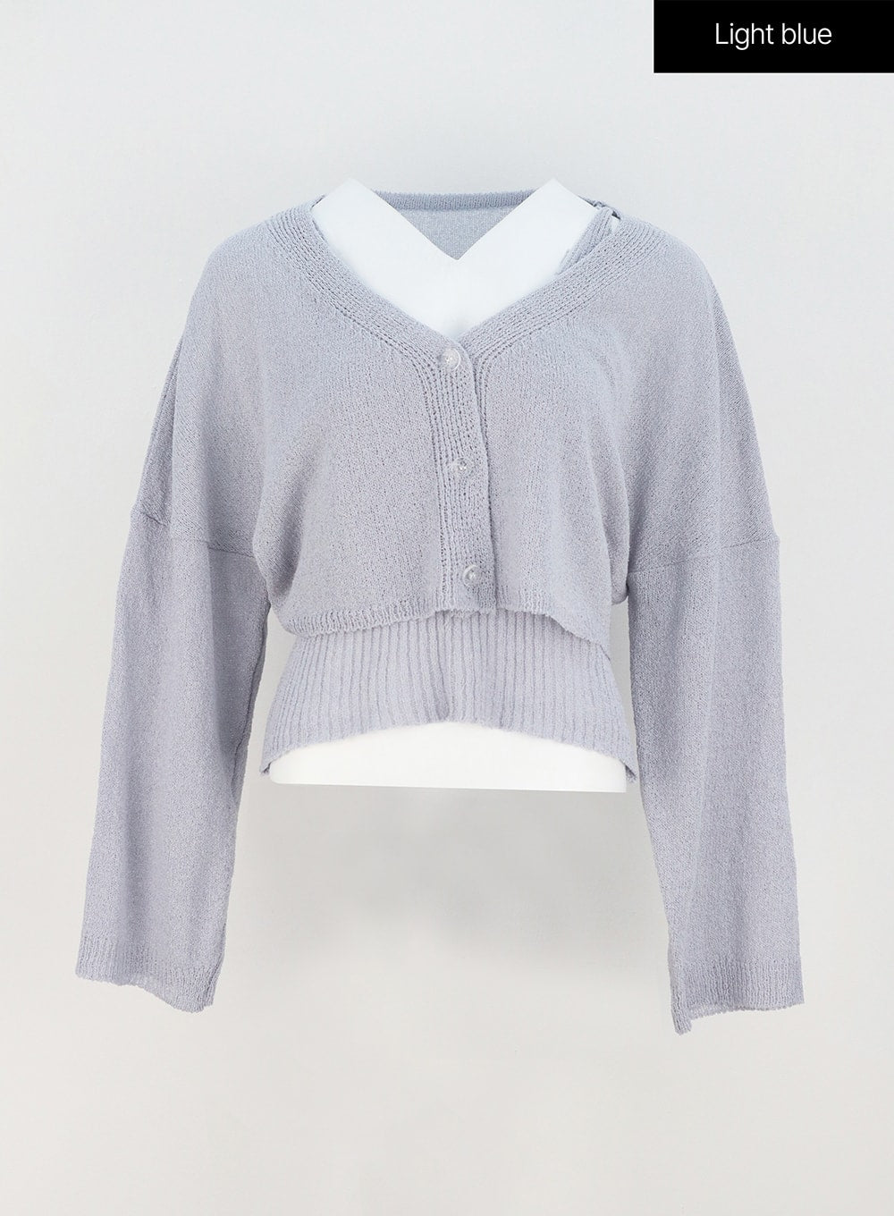 Mesh Top And Cardigan Set OY317