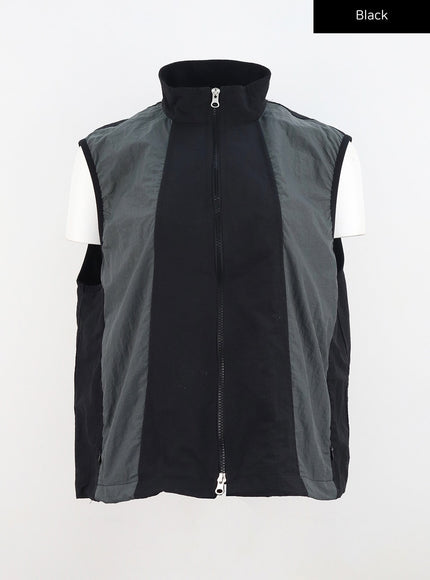 nylon-sleeveless-zip-up-cu323