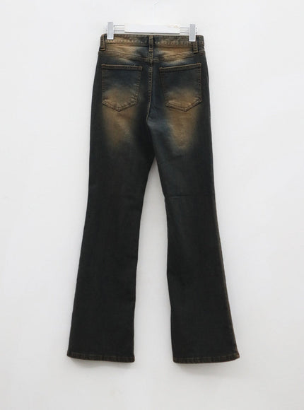 Vintage Washing Bootcut Jeans CD02