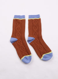 color-block-knit-socks-of405