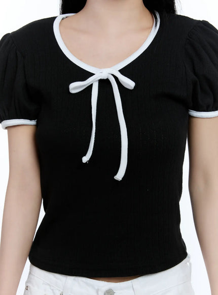 puff-sleeve-ribbon-tie-top-cl530