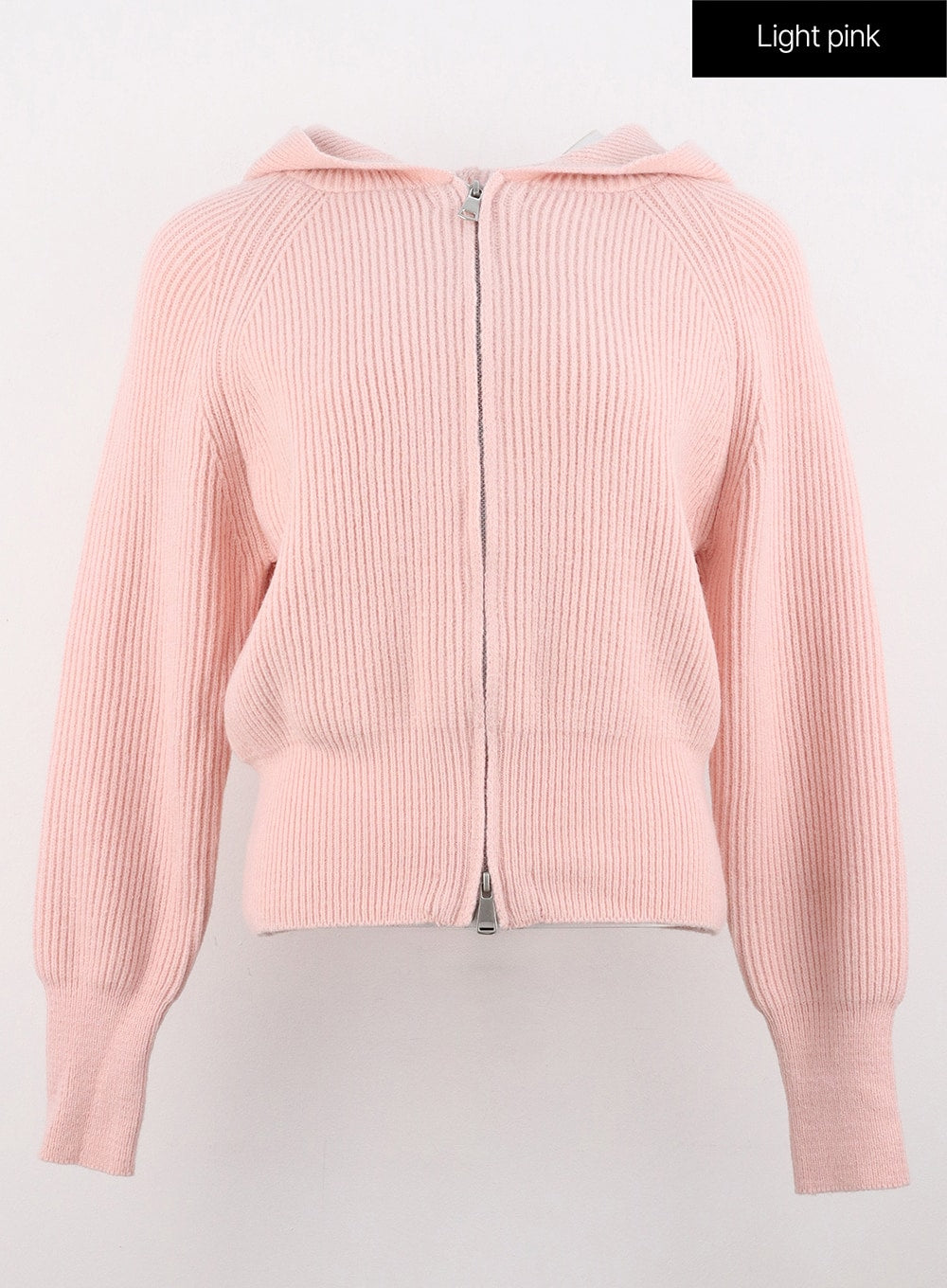 Hoodie Zip Up Knit Sweater OS305