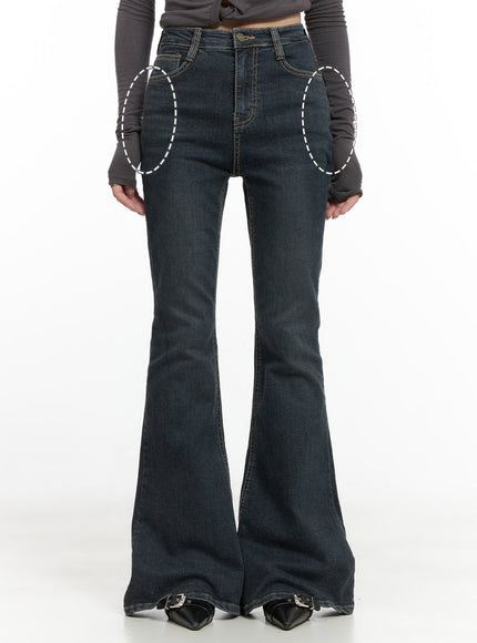 Zadie Slim Washed Denim Bootcut Jeans CG421