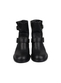 faux-leather-buckle-boots-cm427