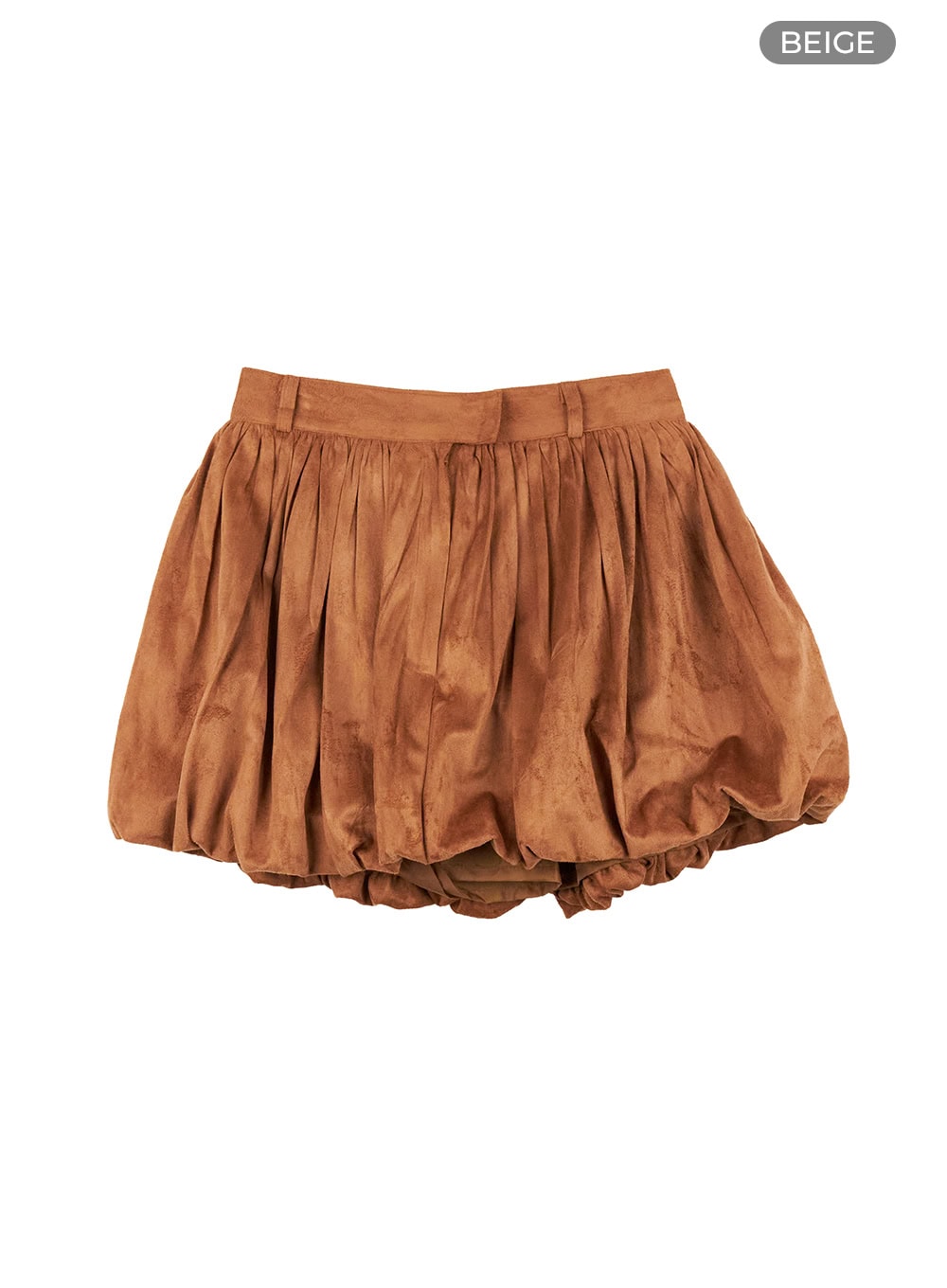 flirty-solid-mini-skirt-oo421 / Beige