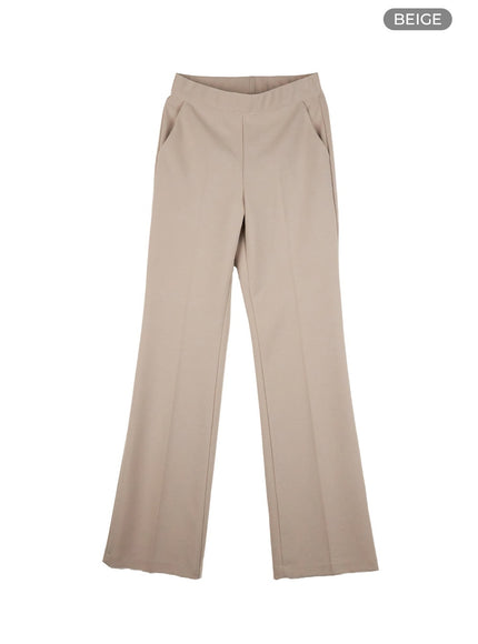 solid-tailored-pants-ol416 / Beige